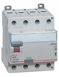 Устройство защитного отключения УЗО DX3 4П 40А ACS 300мА N Legrand 411745